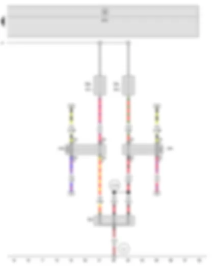 Wiring Diagram  SEAT LEON 2013 - Low heat output relay - High heat output relay - Auxiliary air heater element