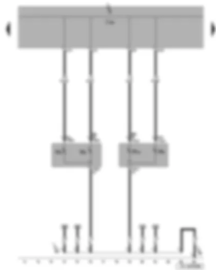 Wiring Diagram  SEAT LEON 2009 - Rear brake light bulbs - rear turn signal bulbs - onboard supply control unit