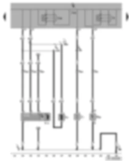 Wiring Diagram  SEAT LEON 2009 - Washer pump - high level brake light bulb - heated rear window - rear window wiper motor - heated rear window relay - double washer pump relay 1 - onboard supply control unit