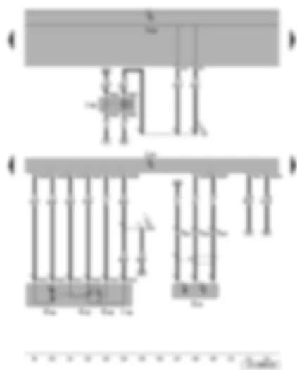 Wiring Diagram  SEAT LEON 2009 - Terminal 50 voltage supply relay - engine speed sender - 4HV control unit - throttle valve module