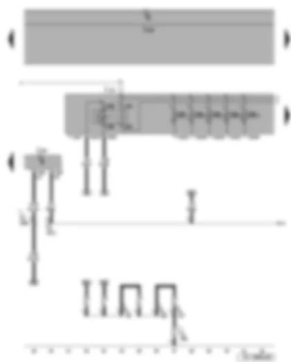 Wiring Diagram  SEAT LEON 2009 - Motronic current supply relay - steering column electronics control unit