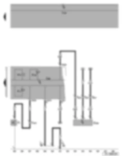 Wiring Diagram  SEAT LEON 2009 - Warning buzzer - oil pressure switch - dash panel insert - oil level warning lamp - oil pressure warning lamp - oil level and oil temperature sender