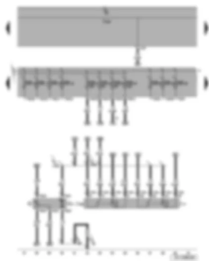 Wiring Diagram  SEAT LEON 2009 - Fuel pump - fuel pump relay - current supply relay for Simos control unit - fuel gauge sender