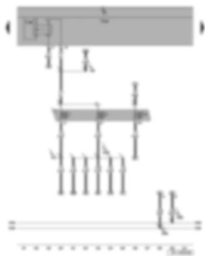 Wiring Diagram  SEAT LEON 2009 - Terminal 15 voltage supply relay 2 - onboard supply control unit