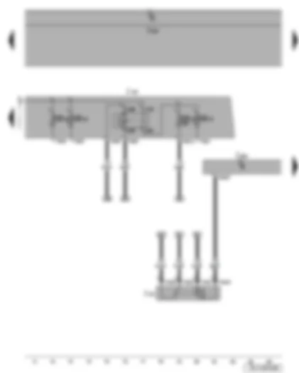 Wiring Diagram  SEAT LEON 2009 - Engine component current supply relay - continued coolant circulation relay - engine control unit