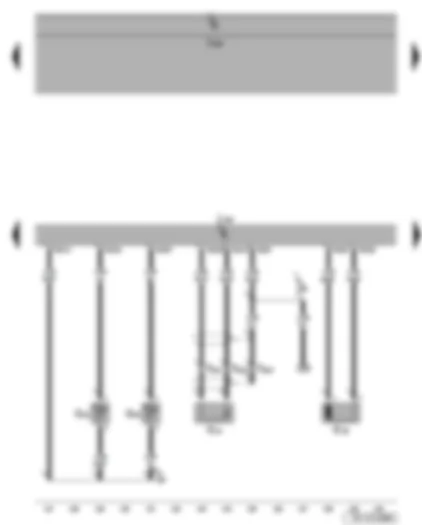 Wiring Diagram  SEAT LEON 2009 - Intake air temperature sender - coolant temperature sender - engine speed sender - knock sensor 1 - engine control unit