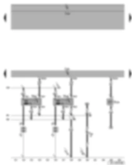 Wiring Diagram  SEAT LEON 2009 - Ignition coils 3 and 4 with output stage - spark plugs 3 and 4 - spark plug connector 3 and 4 - Motronic control unit - fuel pressure regulating valve