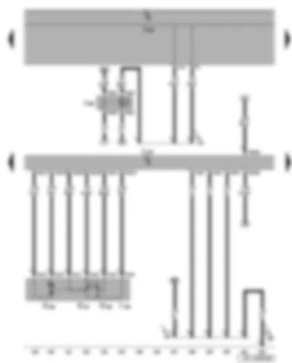 Wiring Diagram  SEAT LEON 2009 - Terminal 50 voltage supply relay - Motronic control unit - throttle valve module