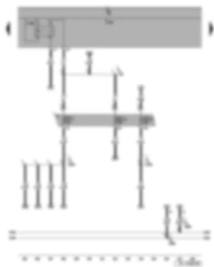 Wiring Diagram  SEAT LEON 2009 - Terminal 15 voltage supply relay 2 - onboard supply control unit