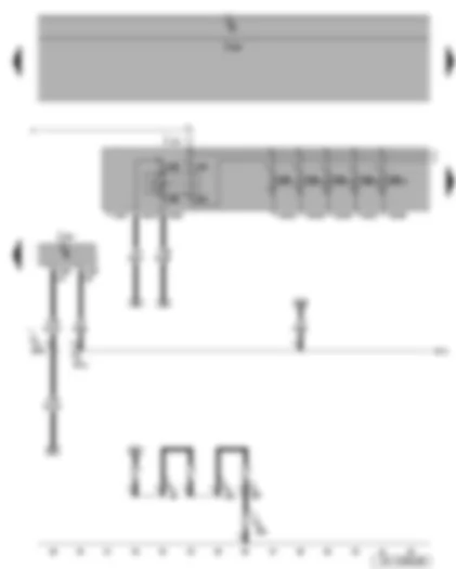 Wiring Diagram  SEAT LEON 2009 - Motronic current supply relay - steering column electronics control unit