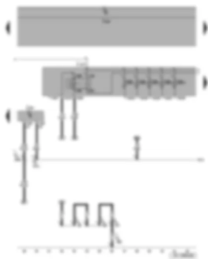 Wiring Diagram  SEAT LEON 2009 - Terminal 30 voltage supply relay - steering column electronics control unit