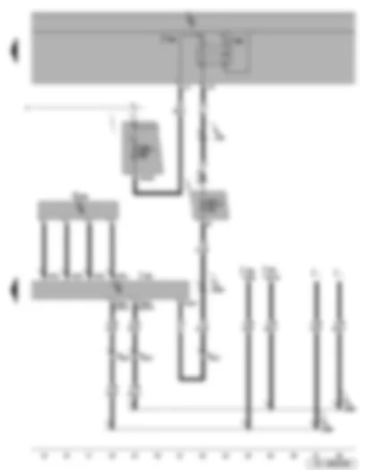 Wiring Diagram  SEAT LEON 2009 - Terminal 15 voltage supply relay 2 - steering moment sender - power steering control unit