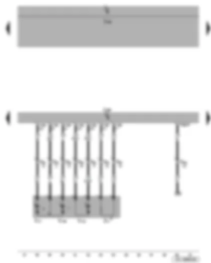 Wiring Diagram  SEAT LEON 2009 - Mirrors adjustment motors (driver side) - driver side heated exterior mirror - driver door control unit