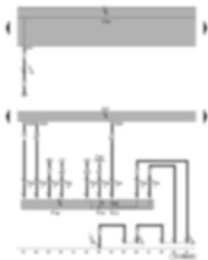 Wiring Diagram  SEAT LEON 2009 - Selector lever locked in position P switch - Tiptronic switch - selector lever lock solenoid - automatic gearbox control unit