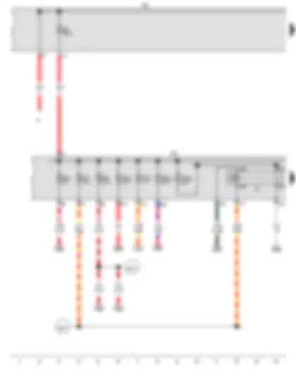 Wiring Diagram  SEAT LEON 2014 - Heated rear window relay - Fuse holder A - Fuse holder C