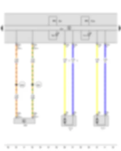 Wiring Diagram  SEAT LEON 2014 - Air conditioning system control unit - Data bus diagnostic interface - Air recirculation flap control motor