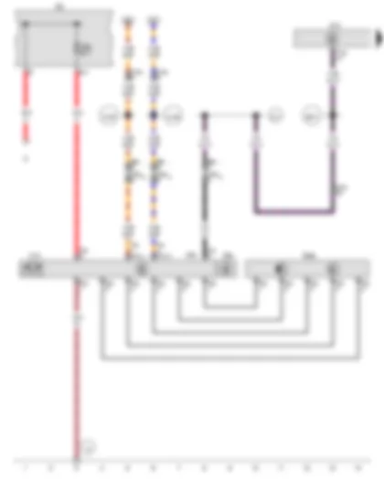 Wiring Diagram  SEAT LEON 2015 - Steering angle sender - Power steering control unit - Onboard supply control unit - Fuse holder A - Electromechanical power steering motor
