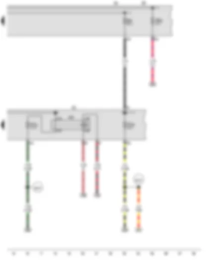 Wiring Diagram  SEAT LEON 2013 - Terminal 15 voltage supply relay - Fuse holder A - Fuse holder B - Fuse holder C