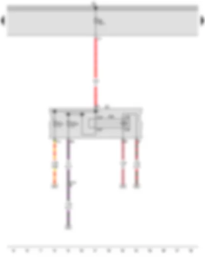 Wiring Diagram  SEAT LEON 2013 - Terminal 15 voltage supply relay - Fuse holder A - Fuse holder C