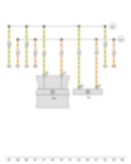 Wiring Diagram  SEAT LEON 2015 - Control unit in dash panel insert - Data bus diagnostic interface