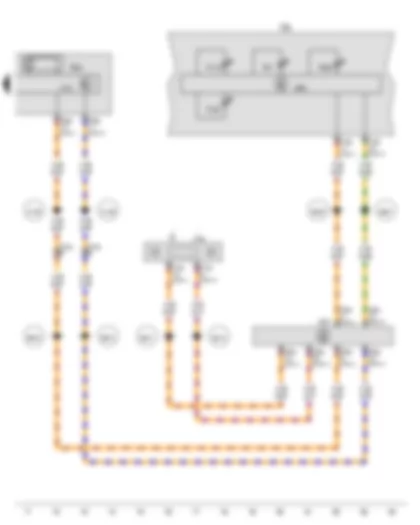 Wiring Diagram  SEAT LEON 2015 - ABS control unit - Data bus diagnostic interface - Dash panel insert