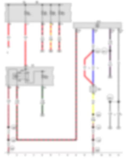 Wiring Diagram  SEAT LEON 2016 - Terminal 15 voltage supply relay - Onboard supply control unit - Fuse holder A - Fuse holder B - Fuse holder C