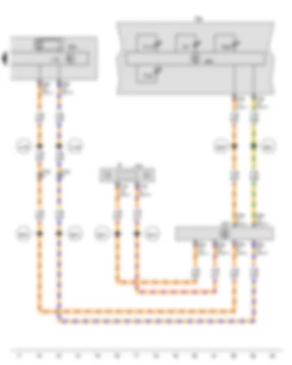 Wiring Diagram  SEAT LEON 2014 - ABS control unit - Data bus diagnostic interface - Dash panel insert