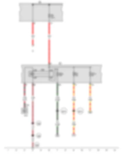 Wiring Diagram  SEAT LEON 2016 - Terminal 15 voltage supply relay - Fuse holder A - Fuse 1 in fuse holder A - Fuse holder C
