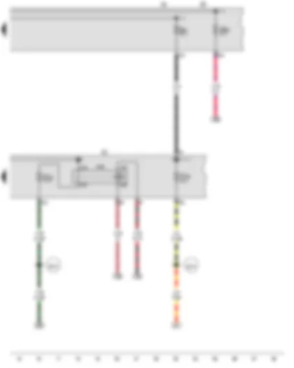 Wiring Diagram  SEAT LEON 2014 - Terminal 15 voltage supply relay - Fuse holder A - Fuse holder B - Fuse holder C