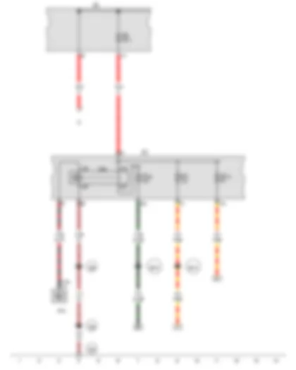 Wiring Diagram  SEAT LEON 2016 - Terminal 15 voltage supply relay - Fuse holder A - Fuse 1 in fuse holder A - Fuse holder C