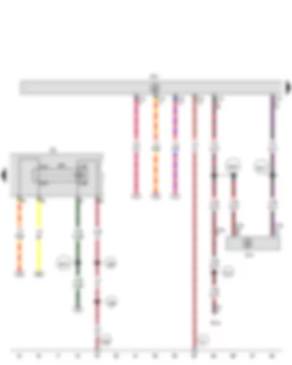 Wiring Diagram  SEAT LEON 2015 - Trailer detector control unit - Trailer voltage supply relay - Fuse holder C