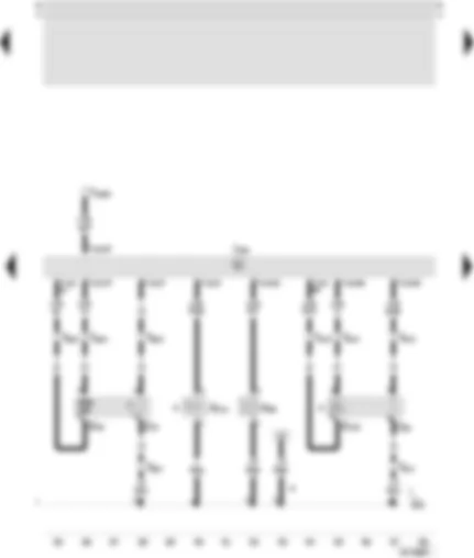 Wiring Diagram  SEAT LEON 2000 - Motronic control unit - lambda probe - lambda probe after catalyst - activated charcoal filter system solenoid valve 1 - secondary air injection valve