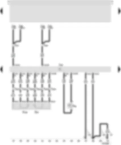 Wiring Diagram  SEAT LEON 2001 - Motronic control unit - power steering pressure switch - accelerator position sender - accelerator position sender -2-