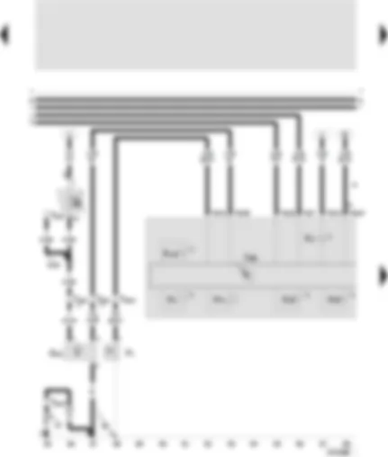 Wiring Diagram  SEAT LEON 2002 - Control unit with display in dash panel insert - oil pressure switch - speedometer sender - oil pressure warning buzzer - alternator warning lamp
