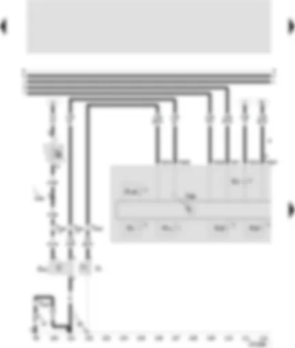 Wiring Diagram  SEAT LEON 2001 - Control unit with display in dash panel insert - oil pressure switch - speedometer sender - oil pressure warning buzzer - alternator warning lamp