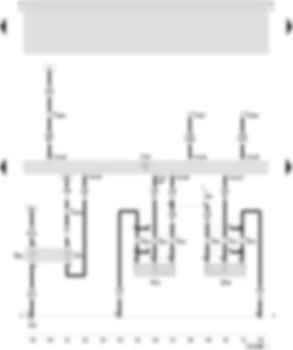 Wiring Diagram  SEAT LEON 2001 - Motronic control unit - coolant temperature sender - knock sensor I - knock sensor II