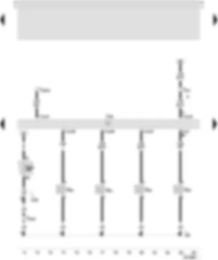 Wiring Diagram  SEAT LEON 2001 - Motronic control unit - injector - cylinder 1 - injector - cylinder 2 - injector - cylinder 3 - injector - cylinder 4