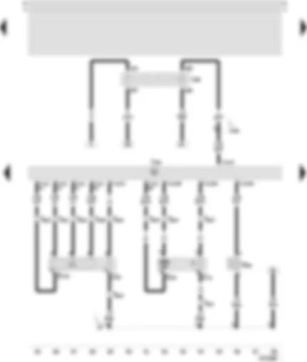 Wiring Diagram  SEAT LEON 2001 - Motronic control unit - lambda probe - lambda probe after catalyst - secondary air pump relay - activated charcoal filter system solenoid valve 1