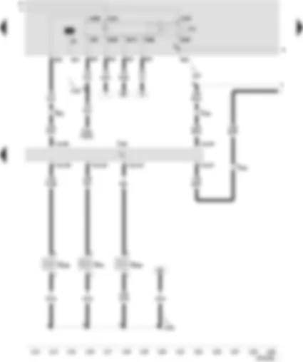 Wiring Diagram  SEAT LEON 2001 - Motronic control unit - charge pressure control solenoid valve - camshaft adjustment valve -1- - turbocharger divert air valve