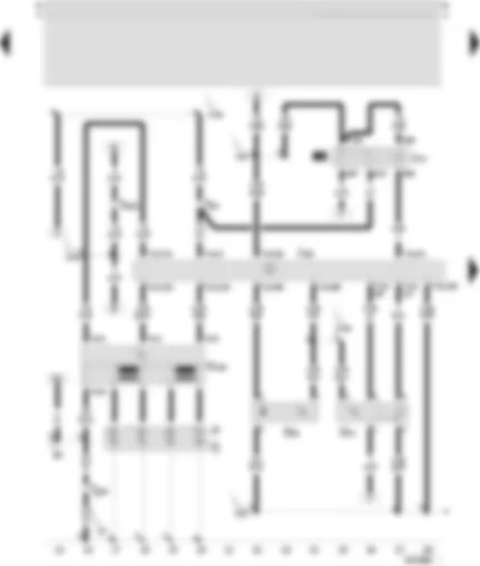 Wiring Diagram  SEAT LEON 2002 - Motronic control unit - charge pressure sender - hall sender - terminal 30 voltage supply relay - ignition transformer - spark plug connector - spark plugs