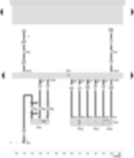 Wiring Diagram  SEAT LEON 2002 - Motronic control unit - throttle valve control unit - engine revs sender - throttle valve drive (electric throttle operation)