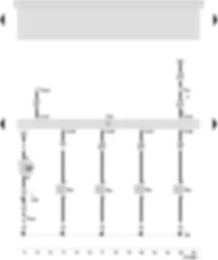 Wiring Diagram  SEAT LEON 2002 - Motronic control unit - injector cylinder 1 - injector cylinder 2 - injector cylinder 3 - injector cylinder 4