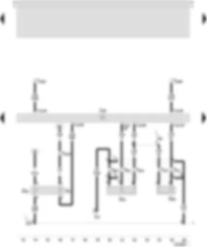 Wiring Diagram  SEAT LEON 2002 - Motronic control unit - coolant temperature sender - knock sensor 1 - knock sensor 2