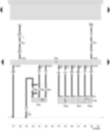 Wiring Diagram  SEAT LEON 2002 - Motronic control unit - throttle valve module - engine speed sender - throttle valve drive for electric throttle