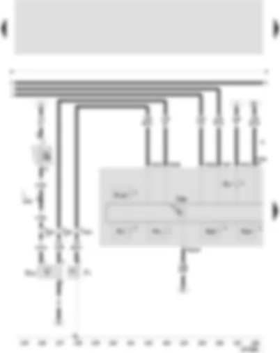 Wiring Diagram  SEAT LEON 2002 - Control unit with display in dash panel insert - oil pressure switch - speedometer sender - oil pressure warning buzzer - alternator warning lamp