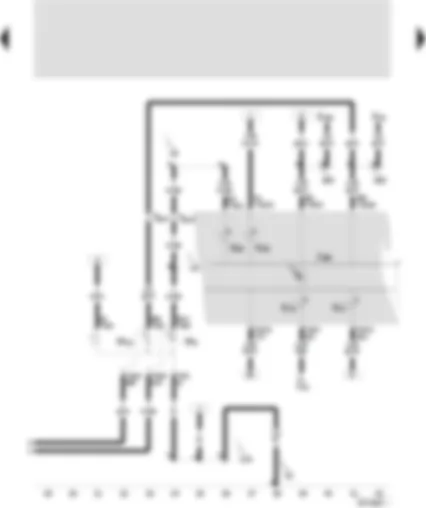 Wiring Diagram  SEAT LEON 2000 - Control unit with display in dash panel insert - fog light warning lamp - trailer towing warning lamp - left turn signal warning lamp