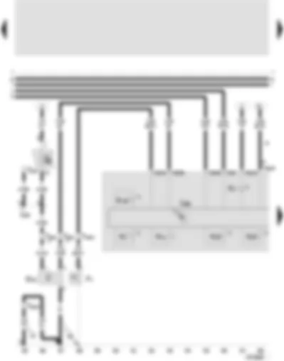 Wiring Diagram  SEAT LEON 2002 - Control unit with display in dash panel insert - oil pressure switch - speedometer sender - oil pressure warning buzzer - alternator warning lamp