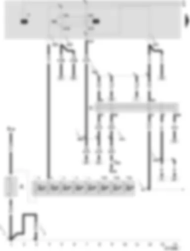Wiring Diagram  SEAT LEON 2002 - Battery - starter motor - ignition/starter switch - discharge relay for contact X