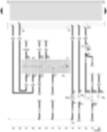 Wiring Diagram  SEAT LEON 2002 - Emergency flasher switch - flasher relay - hazard warning light system warning lamp - twin filament bulb/sealed beam unit - right