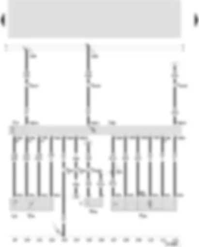 Wiring Diagram  SEAT LEON 2002 - Door control unit - rear right - rear right electric window switch (in the door) - central locking lock assembly - rear right